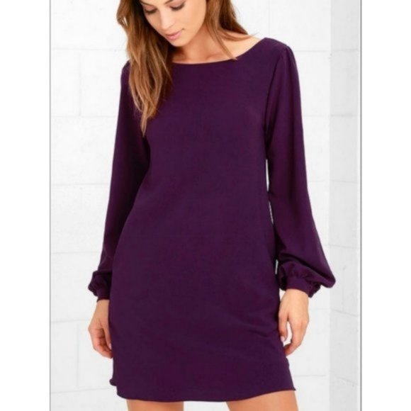 Lulus Perfect Situation Purple Shift Dress - Picture 2 of 6